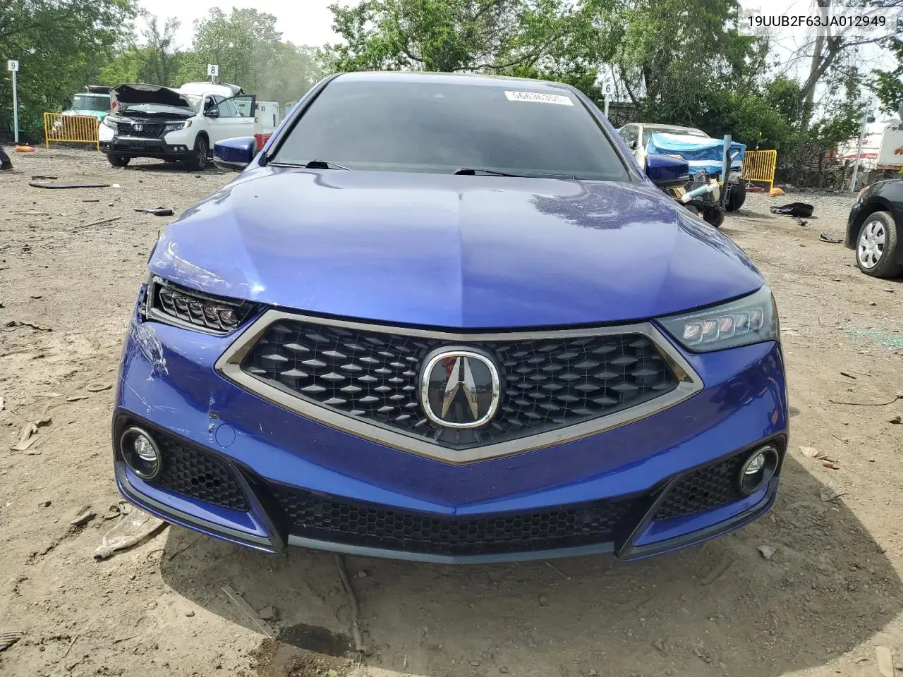 2018 Acura Tlx Tech+A VIN: 19UUB2F63JA012949 Lot: 56636355