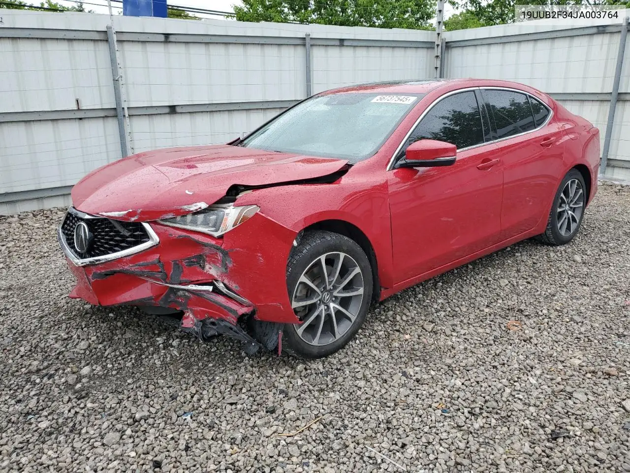2018 Acura Tlx VIN: 19UUB2F34JA003764 Lot: 56737545