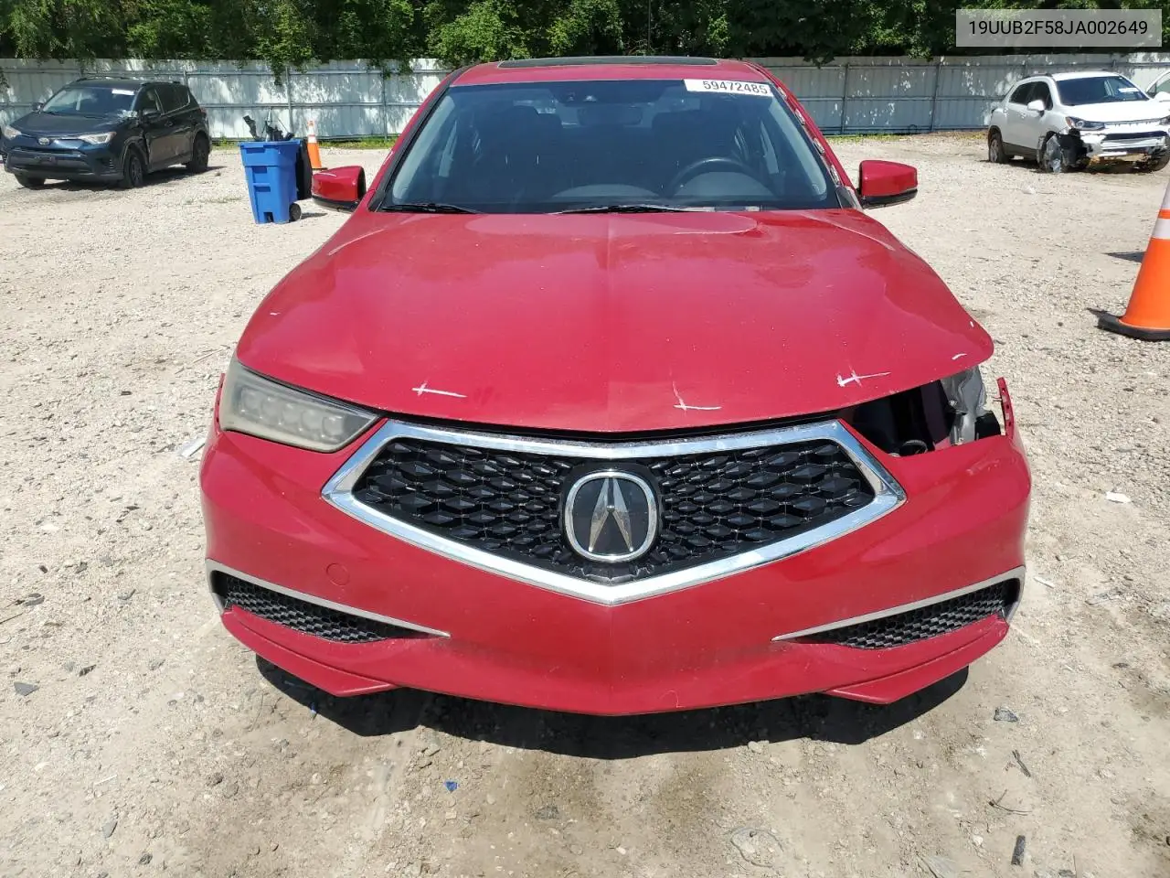 2018 Acura Tlx Tech VIN: 19UUB2F58JA002649 Lot: 59472485