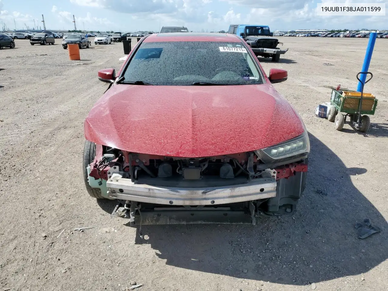2018 Acura Tlx VIN: 19UUB1F38JA011599 Lot: 61077215