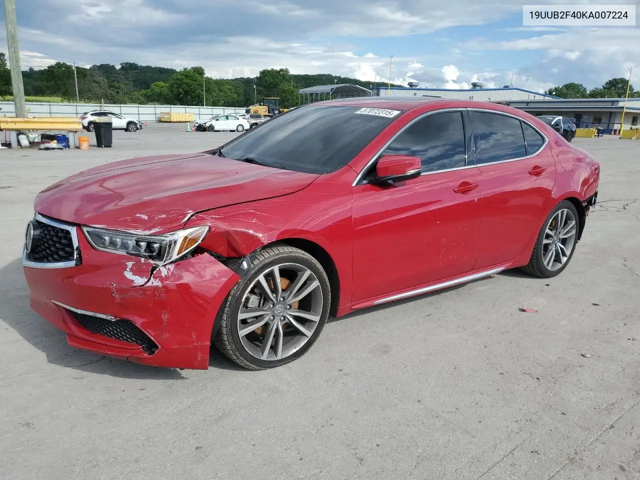2019 Acura Tlx Technology VIN: 19UUB2F40KA007224 Lot: 57072315