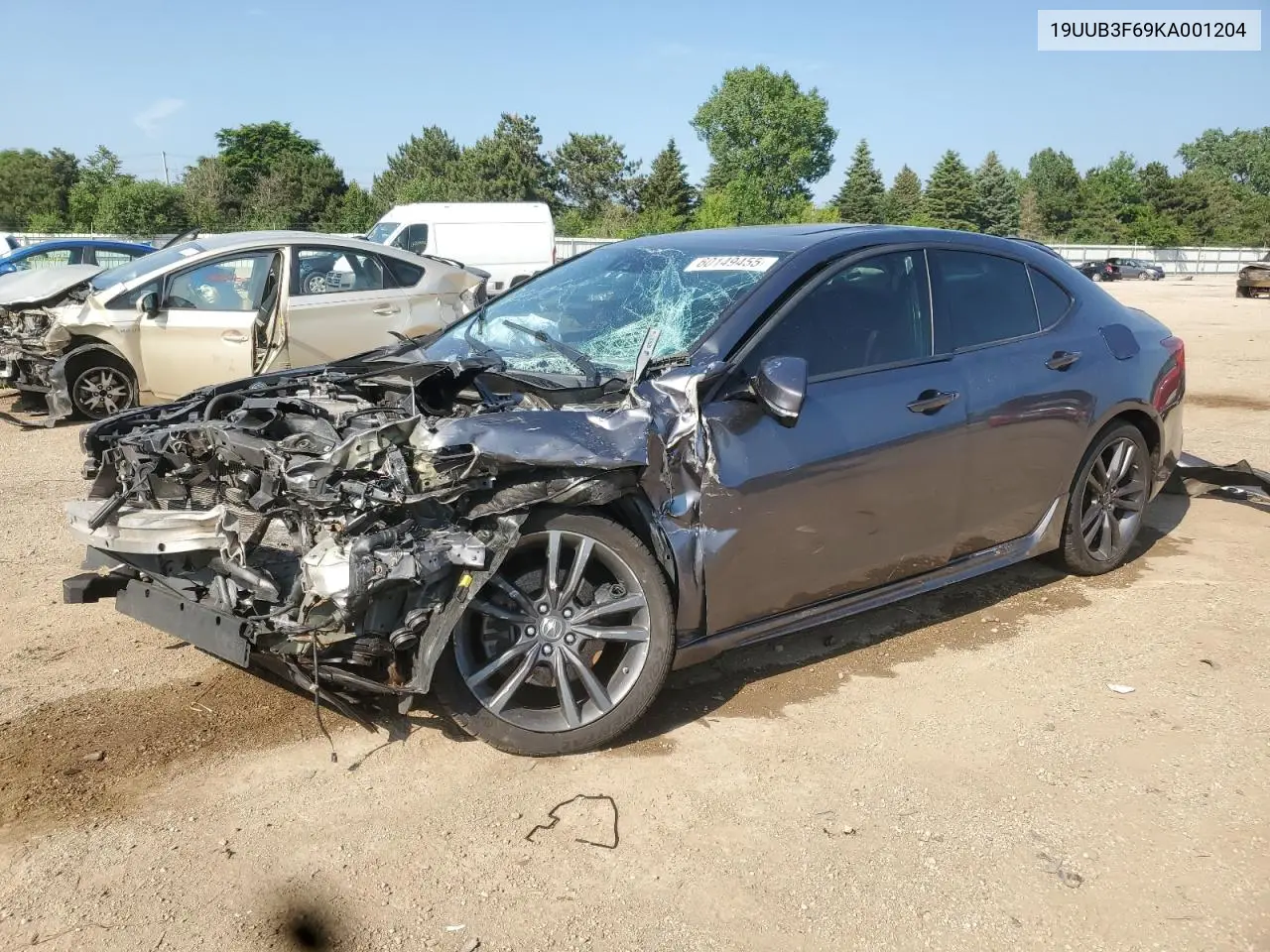 2019 Acura Tlx Technology VIN: 19UUB3F69KA001204 Lot: 60149455