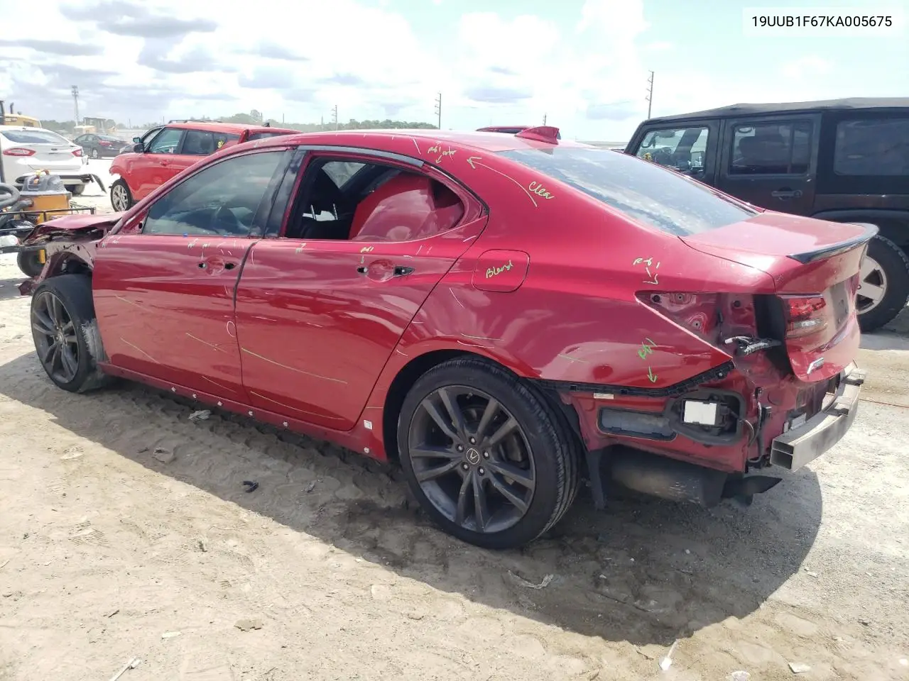 2019 Acura Tlx Technology VIN: 19UUB1F67KA005675 Lot: 60523125