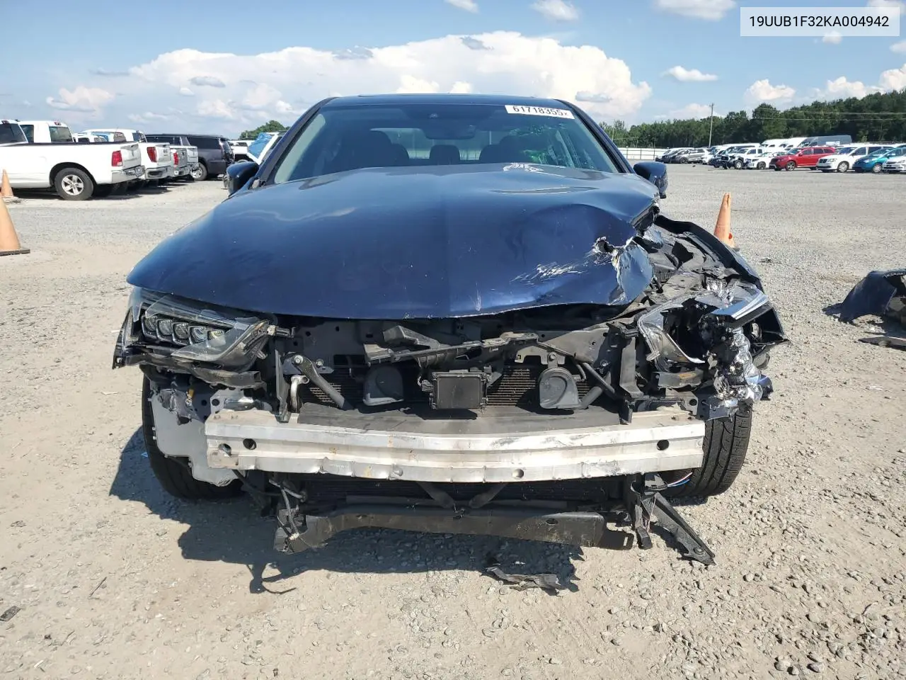 2019 Acura Tlx VIN: 19UUB1F32KA004942 Lot: 61718355