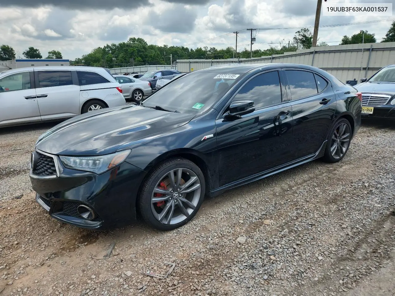 2019 Acura Tlx Technology VIN: 19UUB3F63KA001537 Lot: 62737135