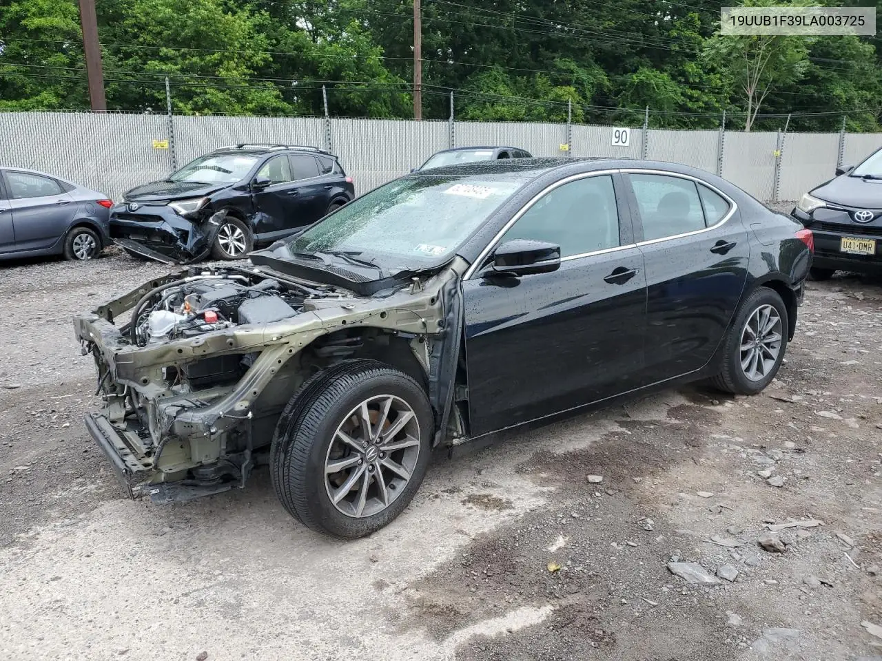 2020 Acura Tlx VIN: 19UUB1F39LA003725 Lot: 62108405