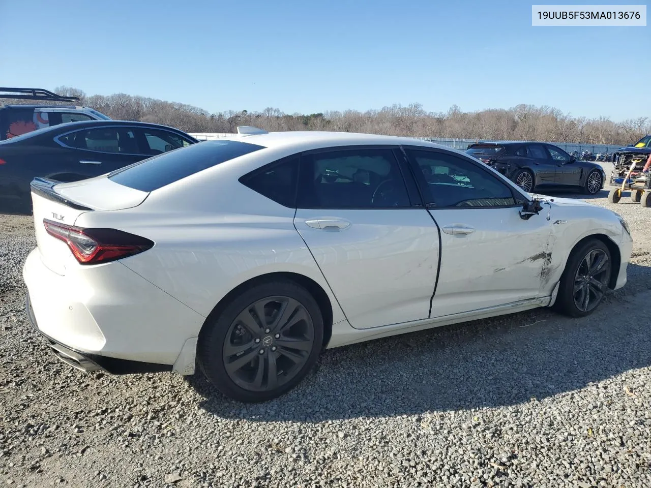 2021 Acura Tlx Tech A VIN: 19UUB5F53MA013676 Lot: 43506545