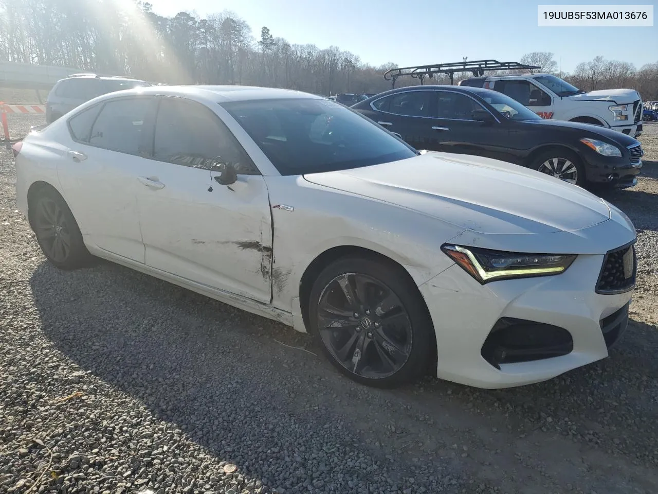 2021 Acura Tlx Tech A VIN: 19UUB5F53MA013676 Lot: 43506545