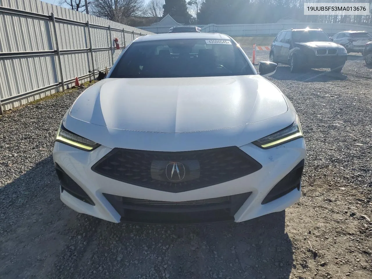 2021 Acura Tlx Tech A VIN: 19UUB5F53MA013676 Lot: 43506545