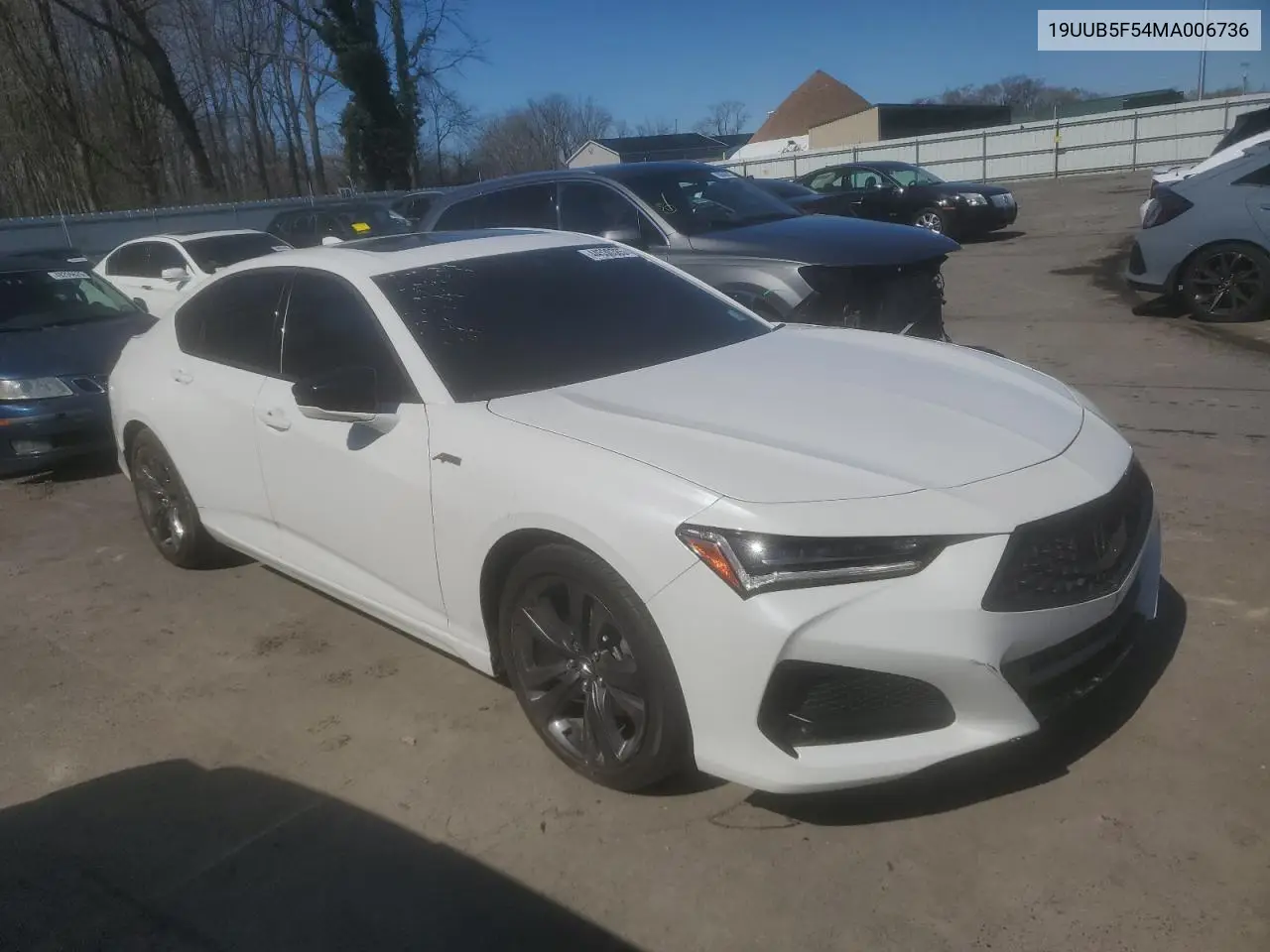 2021 Acura Tlx Tech A VIN: 19UUB5F54MA006736 Lot: 44530385