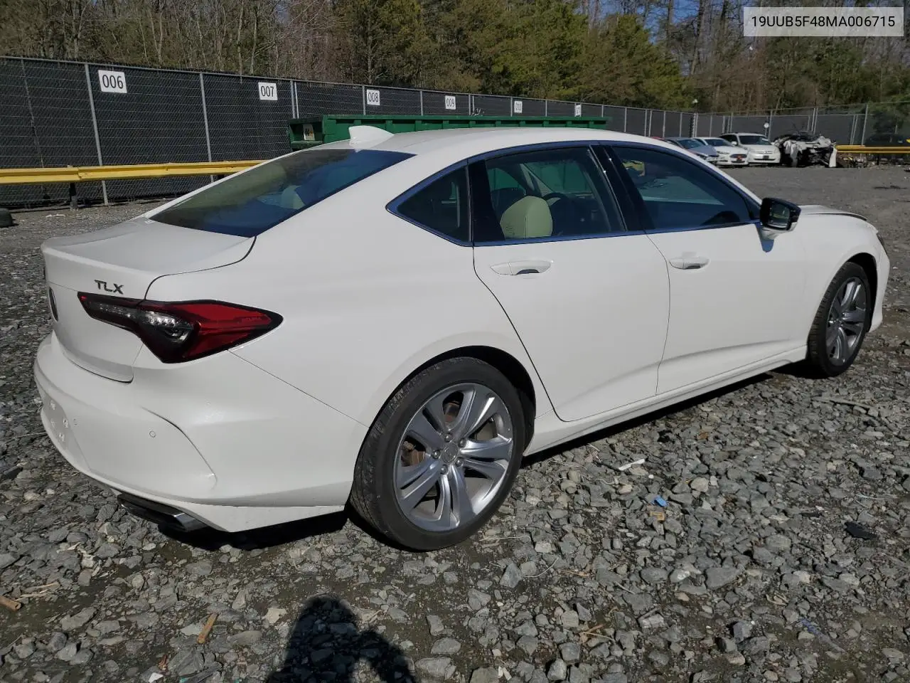 2021 Acura Tlx Technology VIN: 19UUB5F48MA006715 Lot: 49398855
