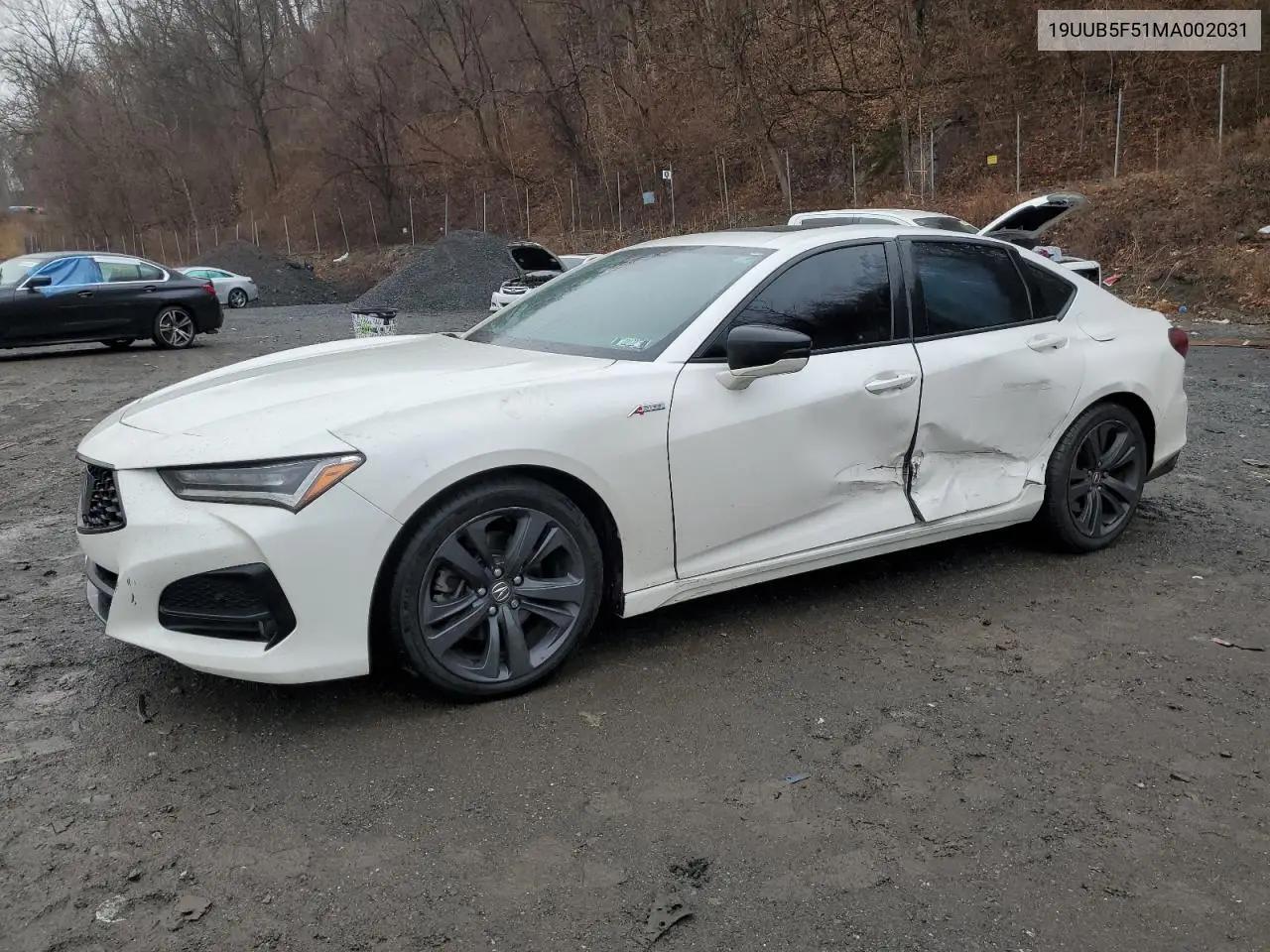 2021 Acura Tlx Tech A VIN: 19UUB5F51MA002031 Lot: 50867385