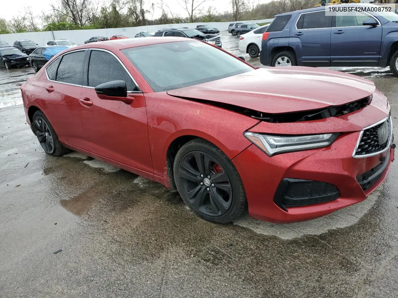 2021 Acura Tlx Technology VIN: 19UUB5F42MA008752 Lot: 51679665