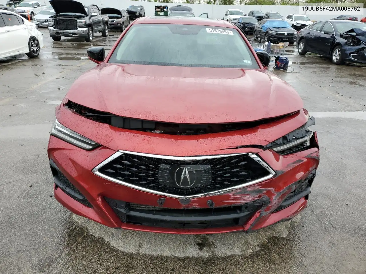 2021 Acura Tlx Technology VIN: 19UUB5F42MA008752 Lot: 51679665