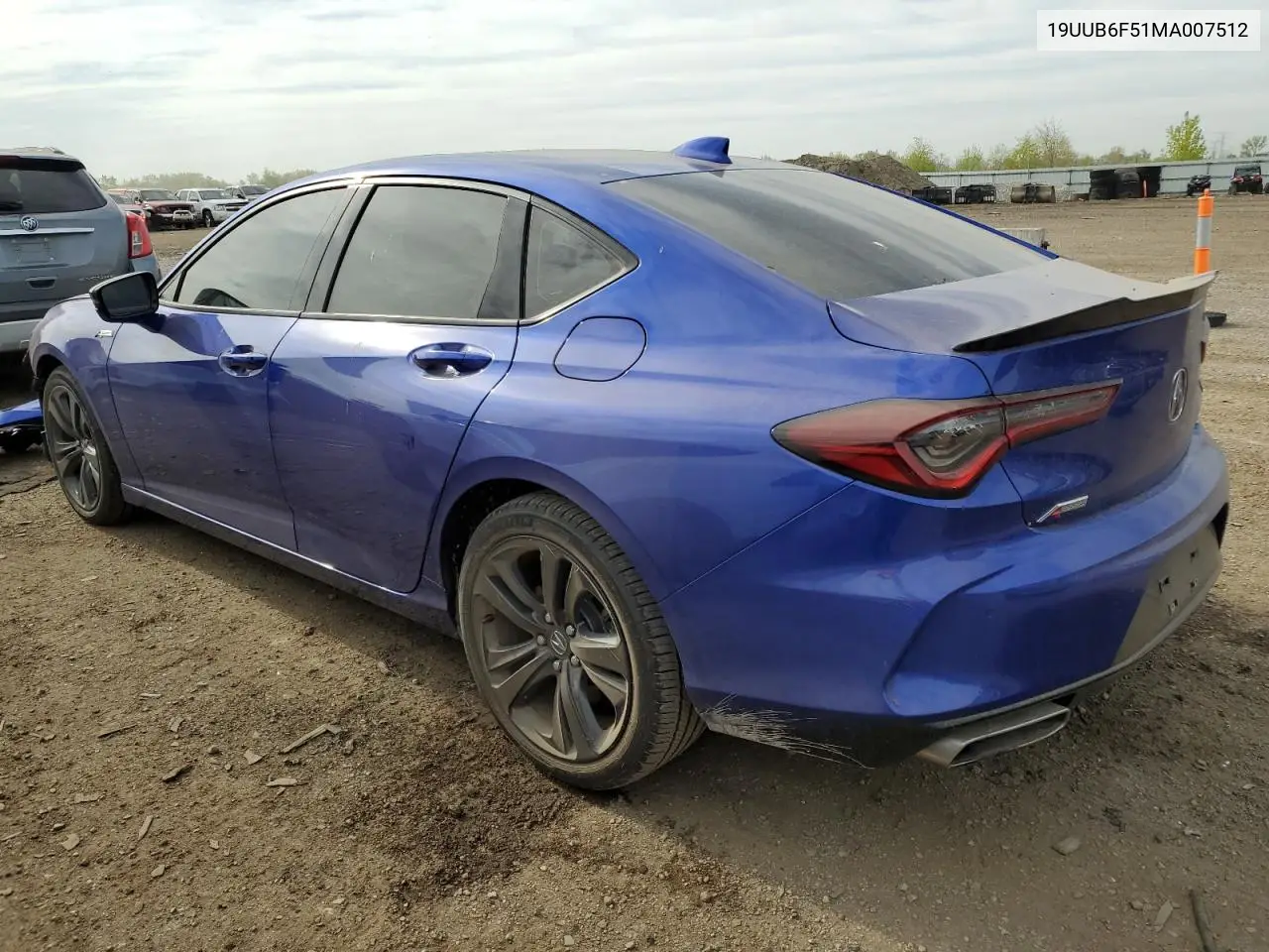 2021 Acura Tlx Tech A VIN: 19UUB6F51MA007512 Lot: 55694675