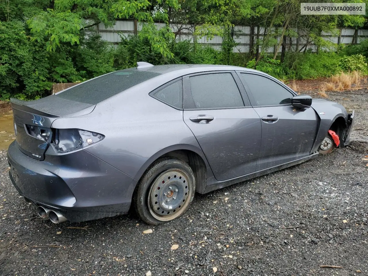 2021 Acura Tlx Type S VIN: 19UUB7F0XMA000892 Lot: 56051945