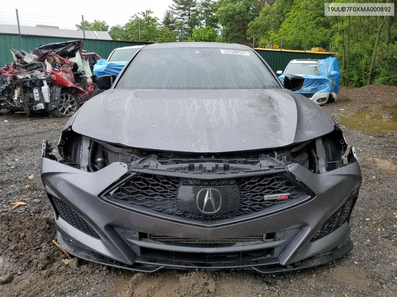 2021 Acura Tlx Type S VIN: 19UUB7F0XMA000892 Lot: 56051945