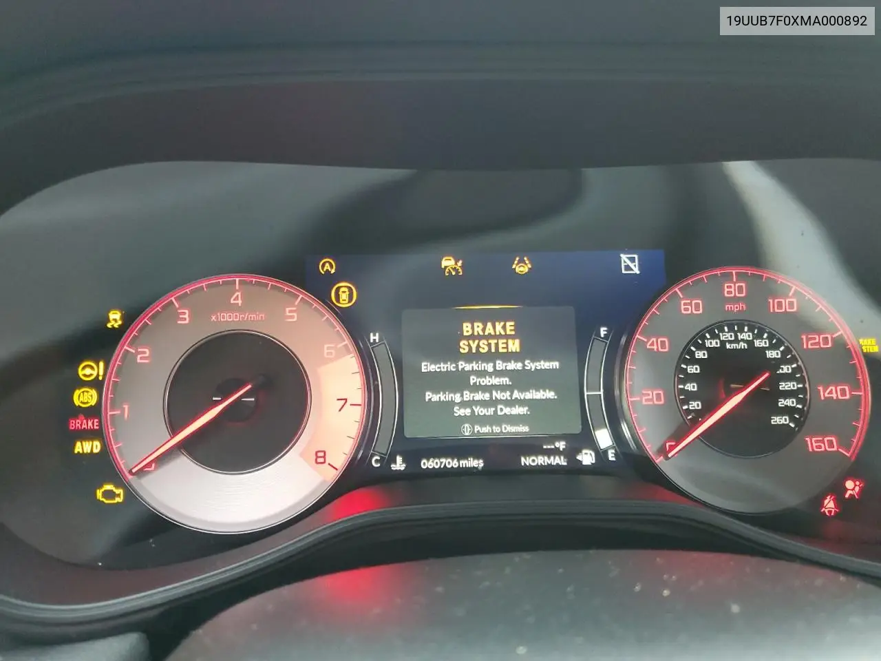 2021 Acura Tlx Type S VIN: 19UUB7F0XMA000892 Lot: 56051945