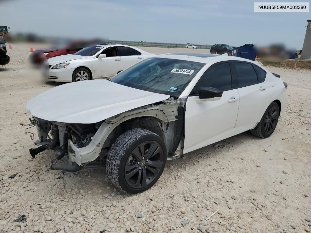 2021 Acura Tlx Tech A VIN: 19UUB5F59MA003380 Lot: 56231465
