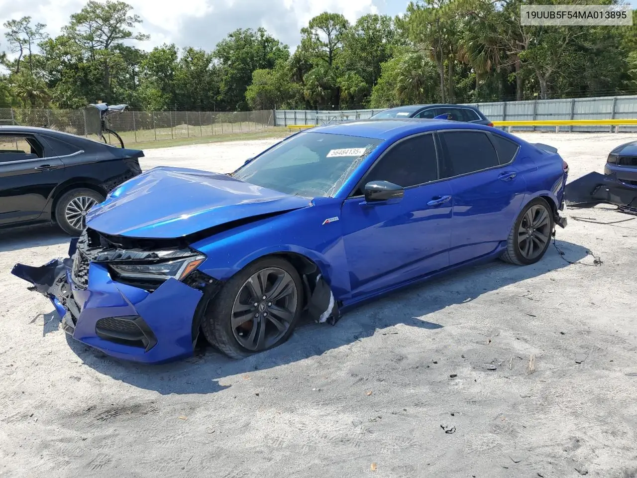 2021 Acura Tlx Tech A VIN: 19UUB5F54MA013895 Lot: 56484135