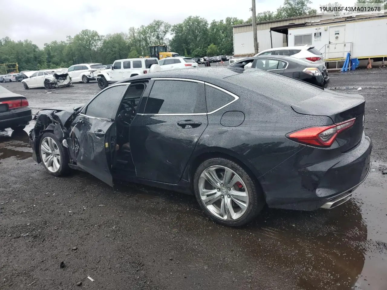 2021 Acura Tlx Technology VIN: 19UUB5F43MA012678 Lot: 59472815