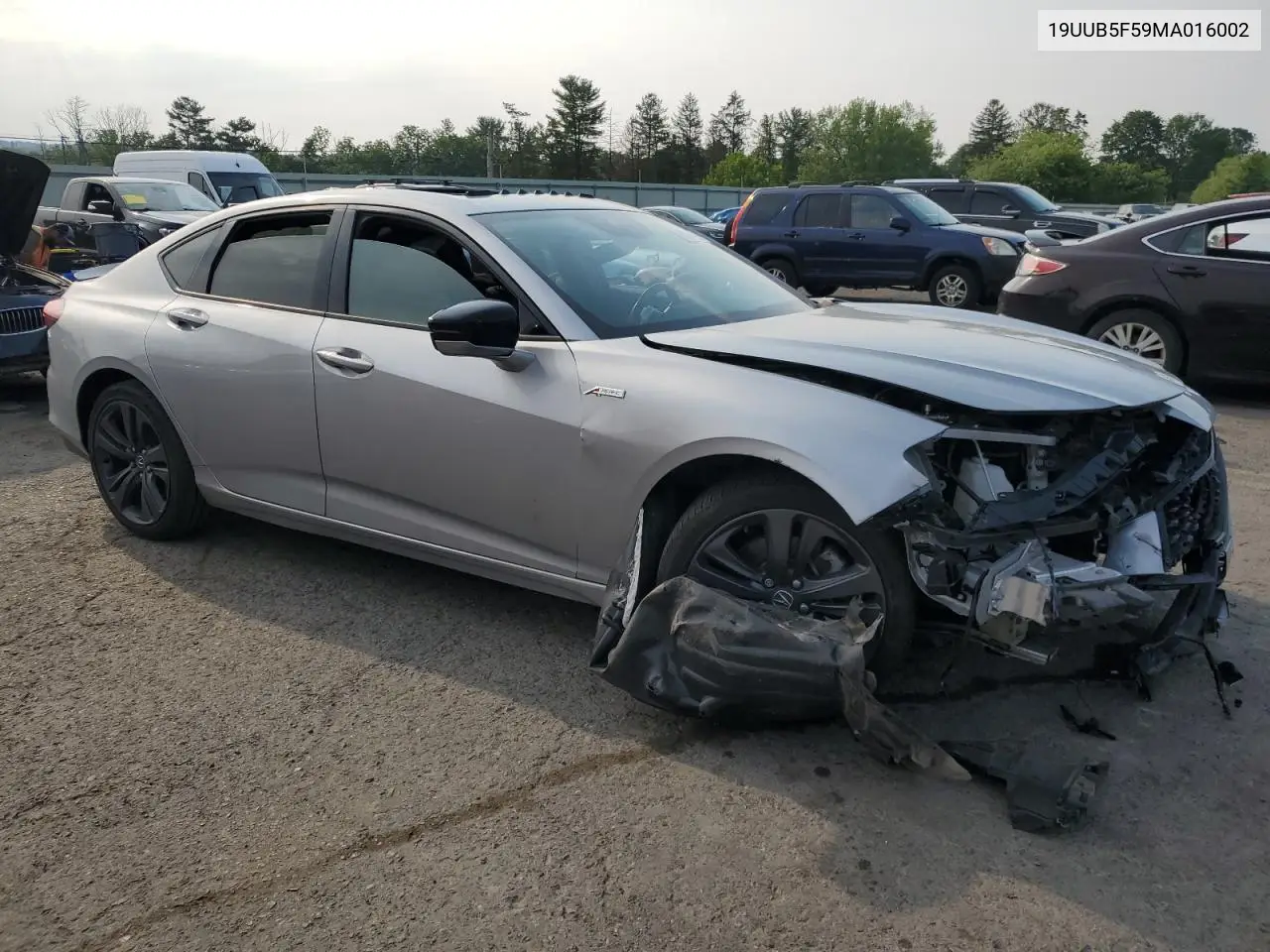 2021 Acura Tlx Tech A VIN: 19UUB5F59MA016002 Lot: 60879115