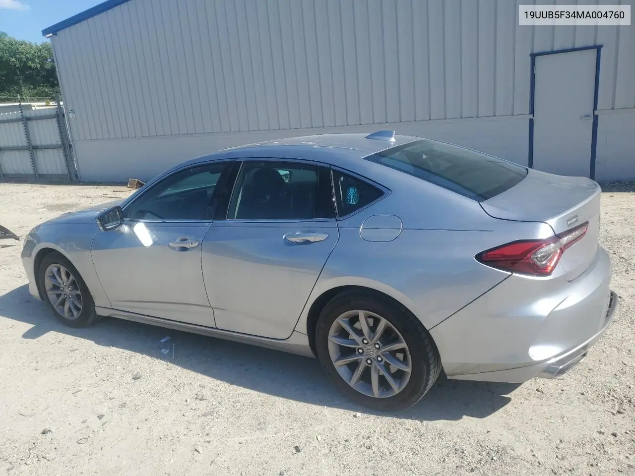 2021 Acura Tlx VIN: 19UUB5F34MA004760 Lot: 61271015