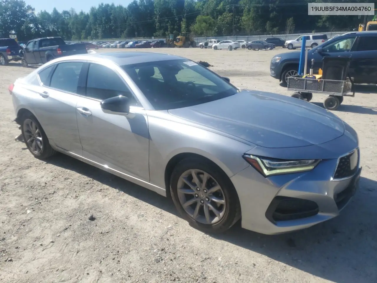 2021 Acura Tlx VIN: 19UUB5F34MA004760 Lot: 61271015