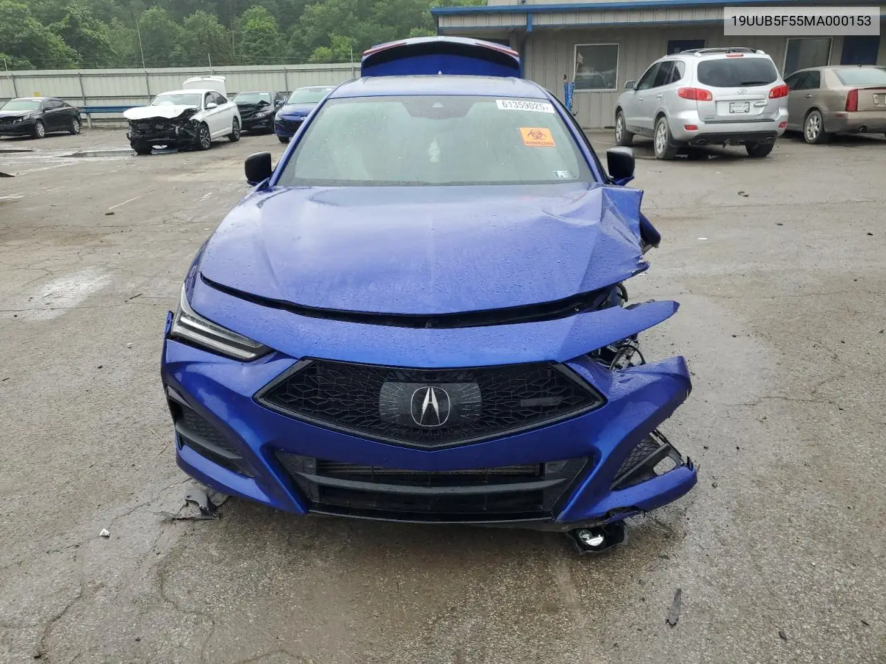 2021 Acura Tlx Tech A VIN: 19UUB5F55MA000153 Lot: 61359025