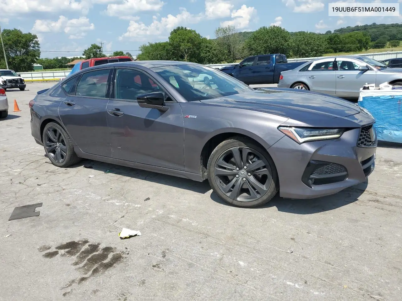 2021 Acura Tlx Tech A VIN: 19UUB6F51MA001449 Lot: 61774275