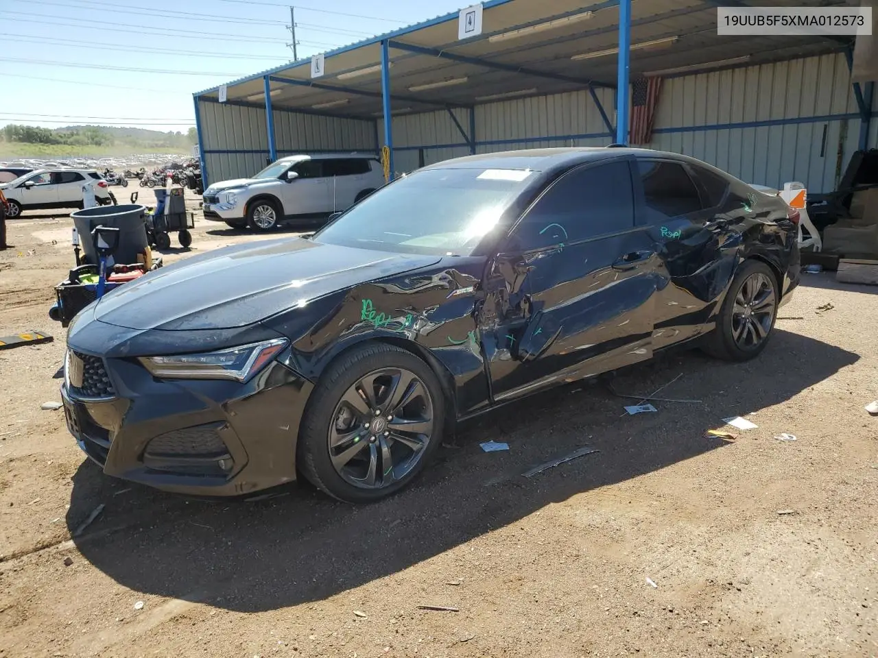 2021 Acura Tlx Tech A VIN: 19UUB5F5XMA012573 Lot: 61814225