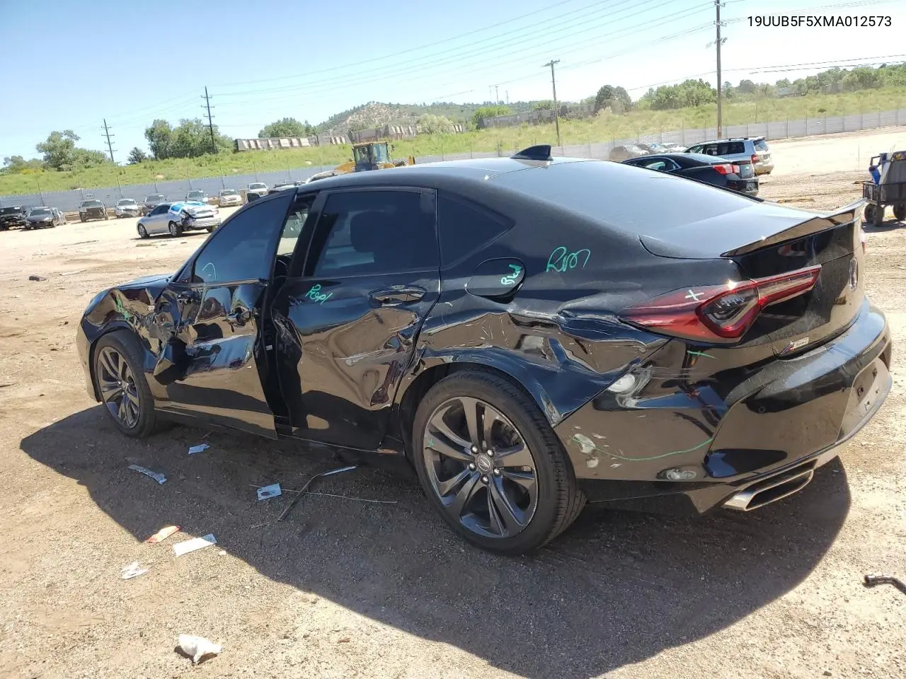 2021 Acura Tlx Tech A VIN: 19UUB5F5XMA012573 Lot: 61814225
