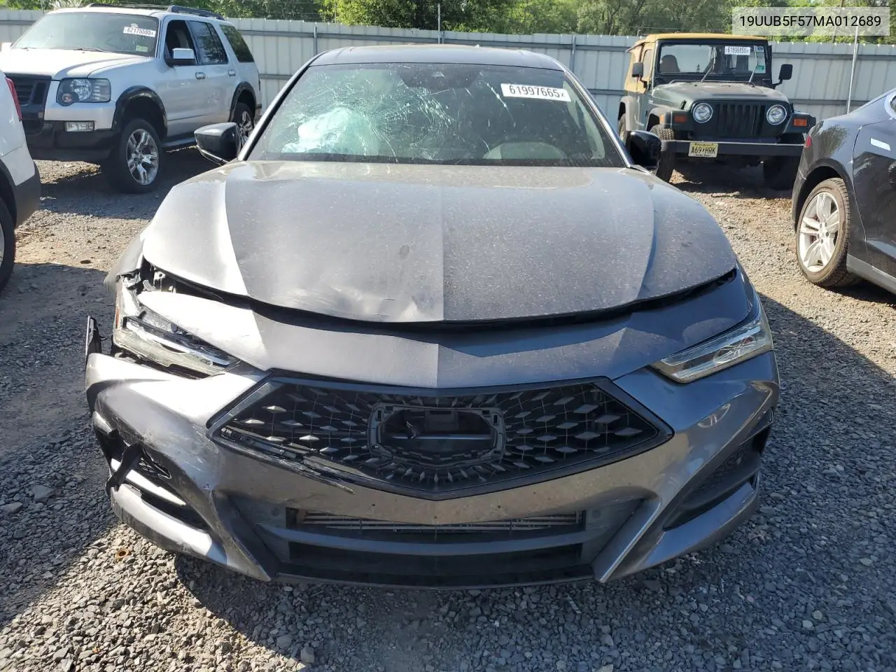 2021 Acura Tlx Tech A VIN: 19UUB5F57MA012689 Lot: 61997665