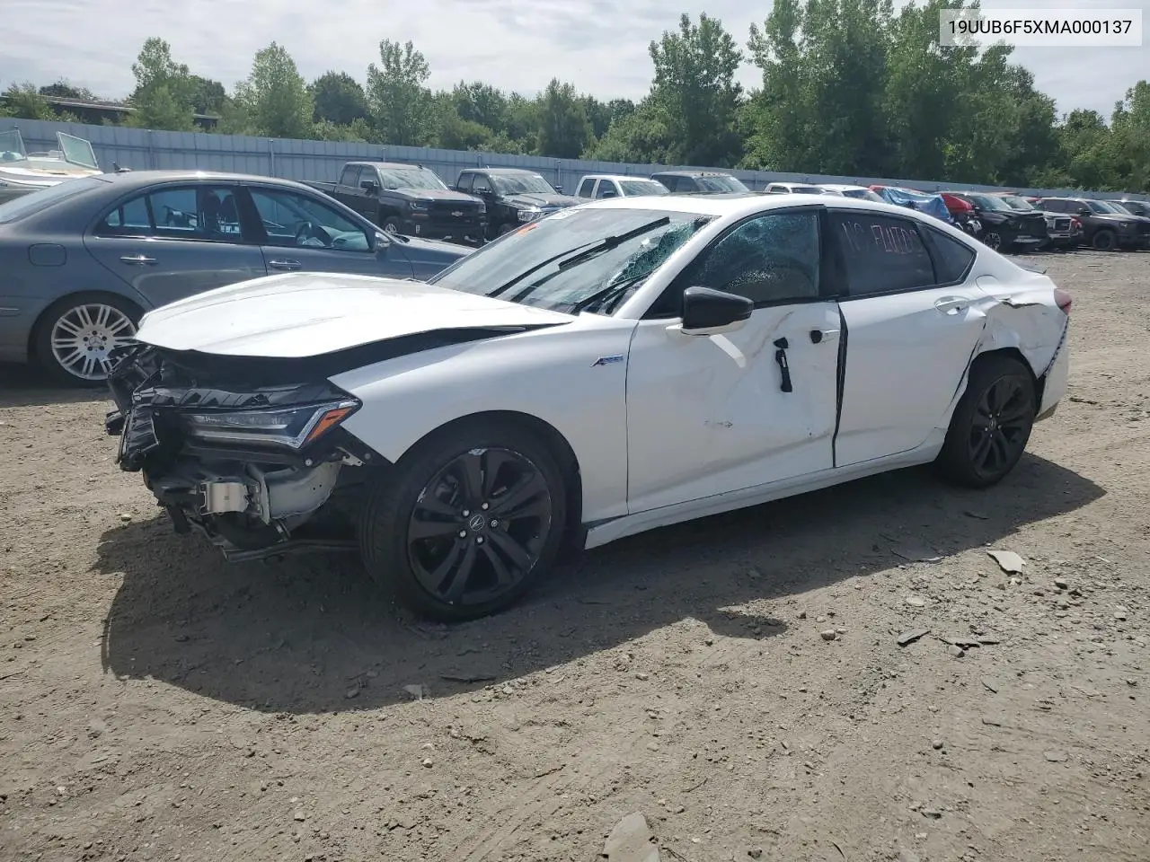2021 Acura Tlx Tech A VIN: 19UUB6F5XMA000137 Lot: 62258045