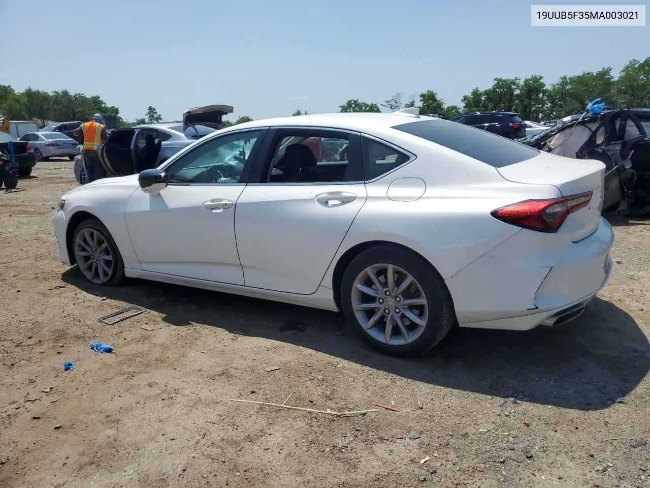 2021 Acura Tlx VIN: 19UUB5F35MA003021 Lot: 62296345