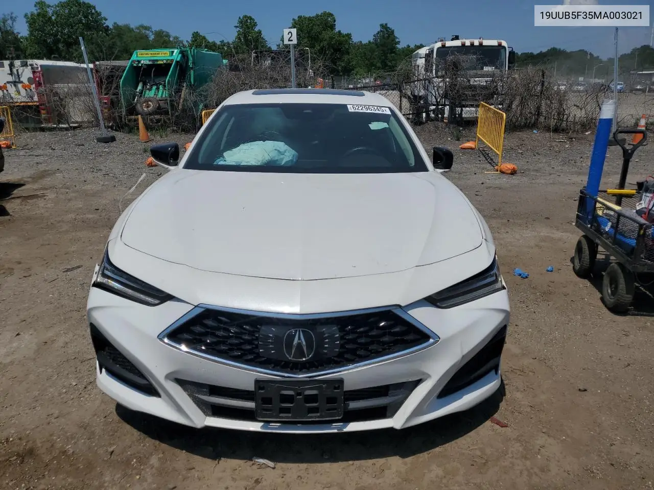 2021 Acura Tlx VIN: 19UUB5F35MA003021 Lot: 62296345