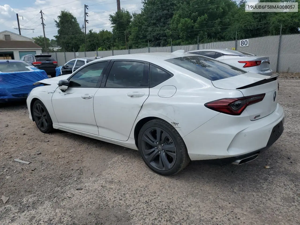 2021 Acura Tlx Tech A VIN: 19UUB6F58MA008057 Lot: 65937525