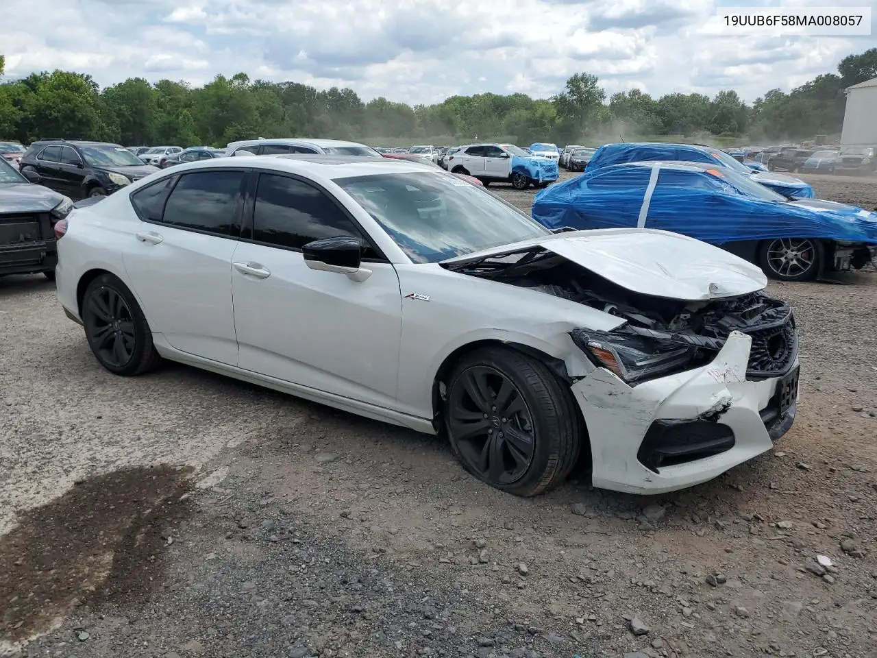 2021 Acura Tlx Tech A VIN: 19UUB6F58MA008057 Lot: 65937525