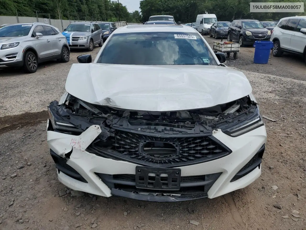 2021 Acura Tlx Tech A VIN: 19UUB6F58MA008057 Lot: 65937525
