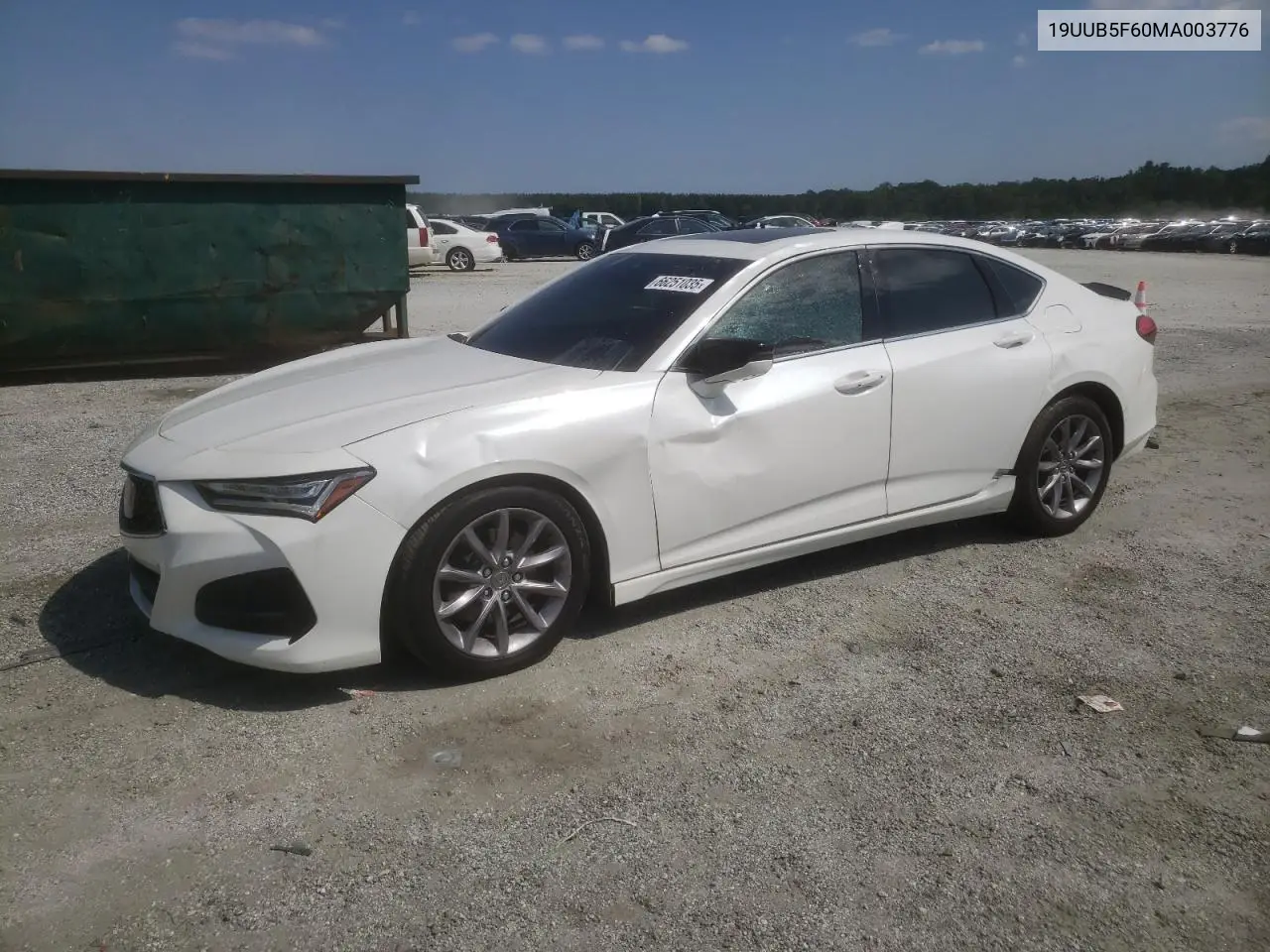 2021 Acura Tlx Advance VIN: 19UUB5F60MA003776 Lot: 66251035