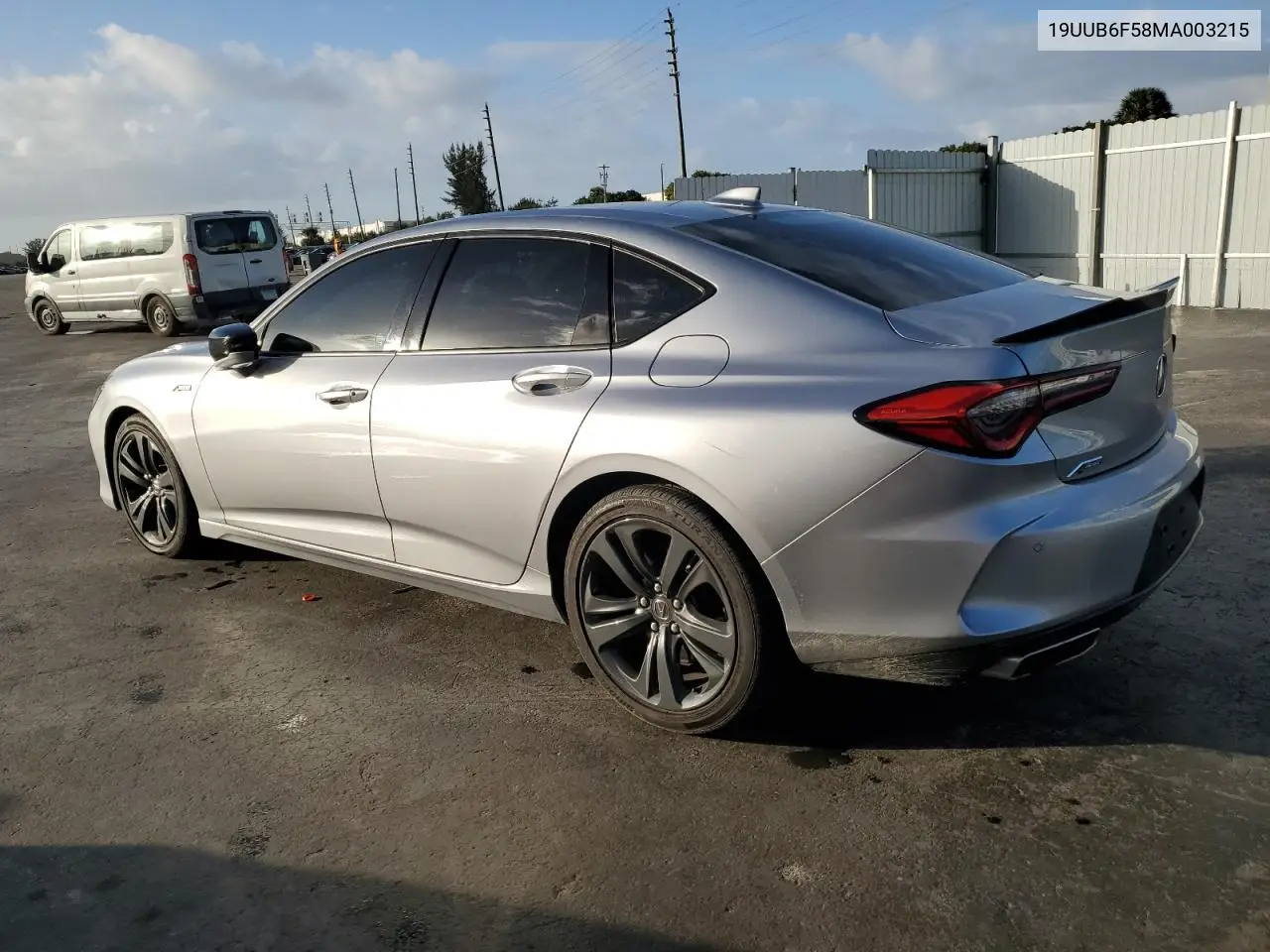 2021 Acura Tlx Tech A VIN: 19UUB6F58MA003215 Lot: 74820674
