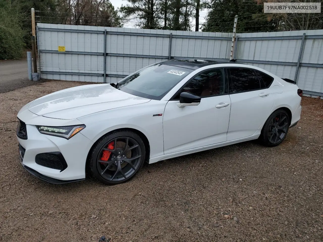 2022 Acura Tlx Type S VIN: 19UUB7F97NA002518 Lot: 45343545