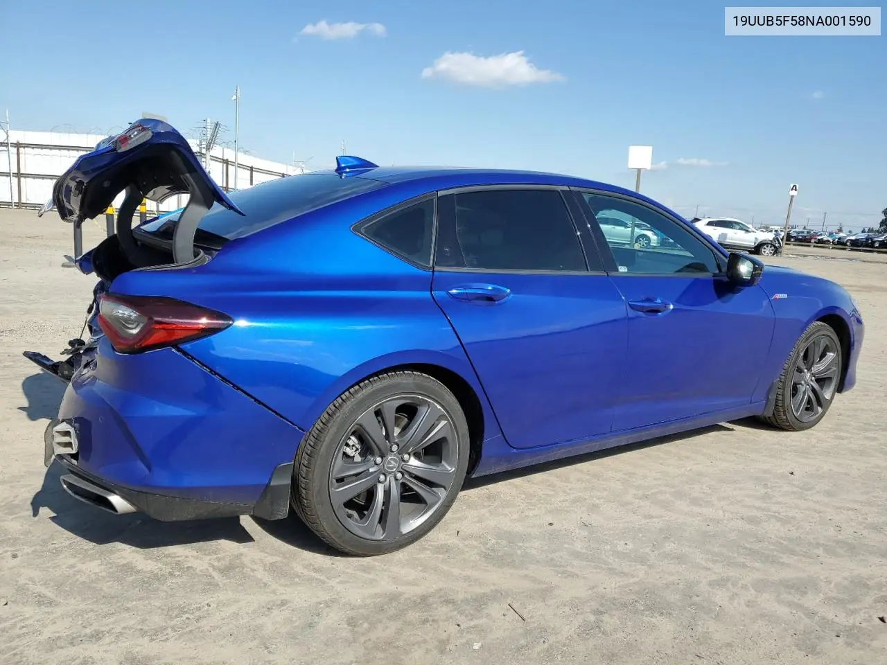 2022 Acura Tlx Tech A VIN: 19UUB5F58NA001590 Lot: 48182795