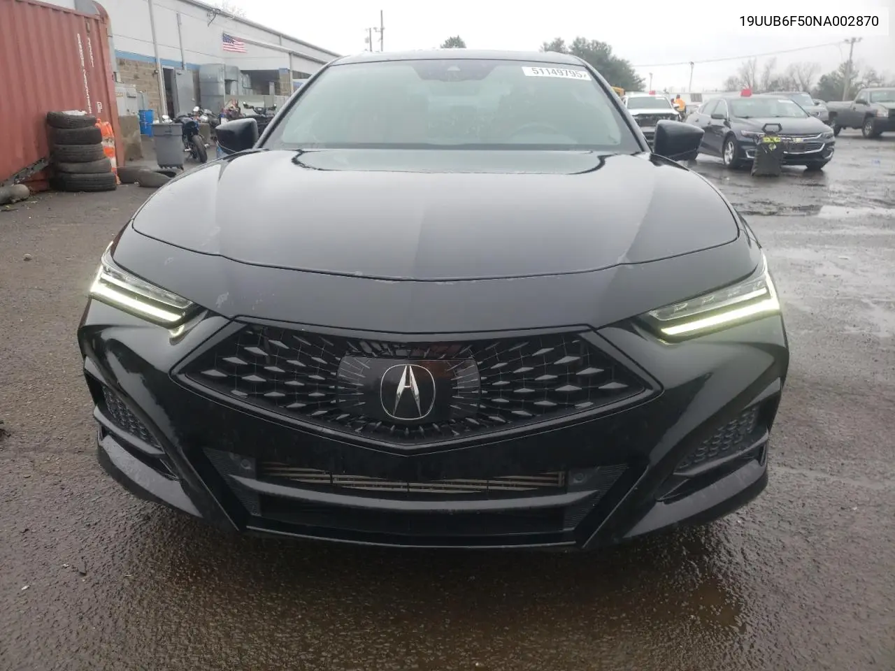 2022 Acura Tlx Tech A VIN: 19UUB6F50NA002870 Lot: 51149795