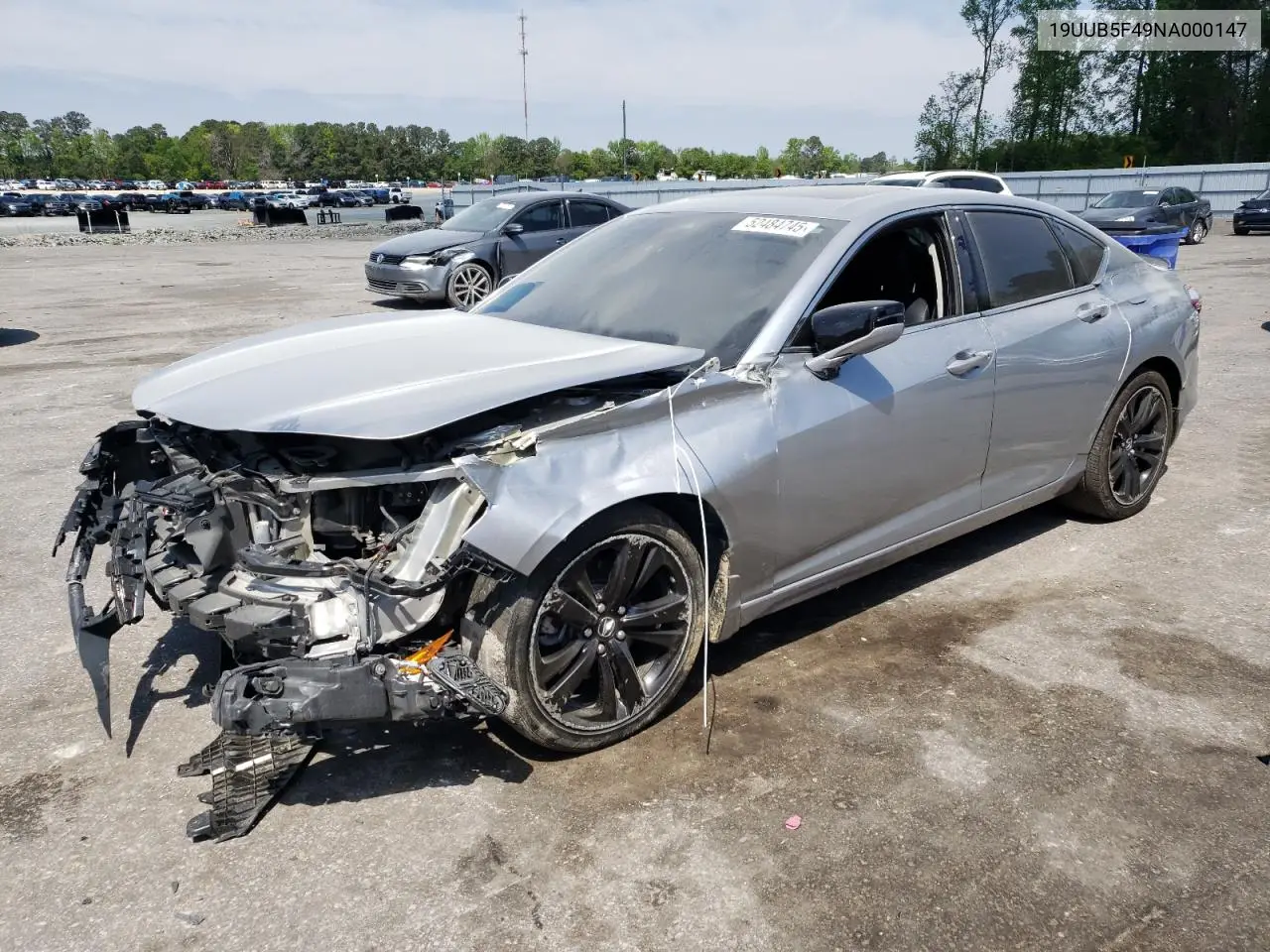 2022 Acura Tlx Technology VIN: 19UUB5F49NA000147 Lot: 52484745