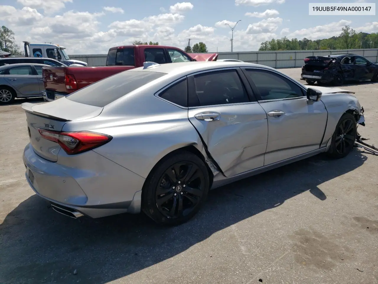 2022 Acura Tlx Technology VIN: 19UUB5F49NA000147 Lot: 52484745