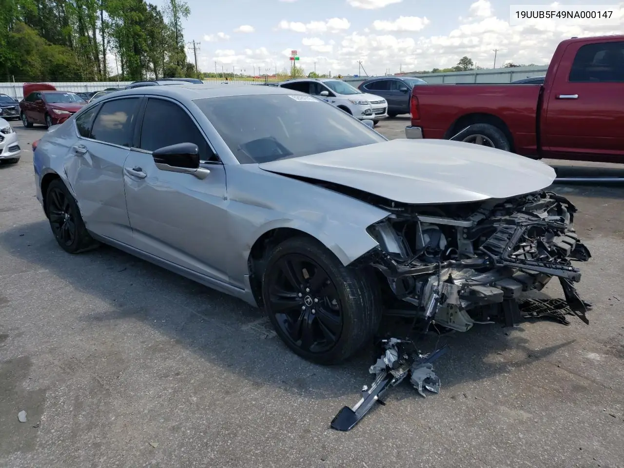 2022 Acura Tlx Technology VIN: 19UUB5F49NA000147 Lot: 52484745
