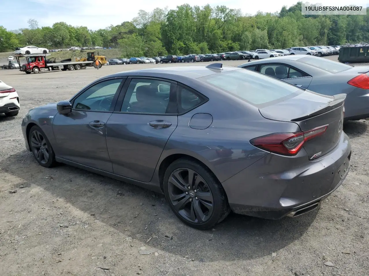 2022 Acura Tlx Tech A VIN: 19UUB5F53NA004087 Lot: 53633615