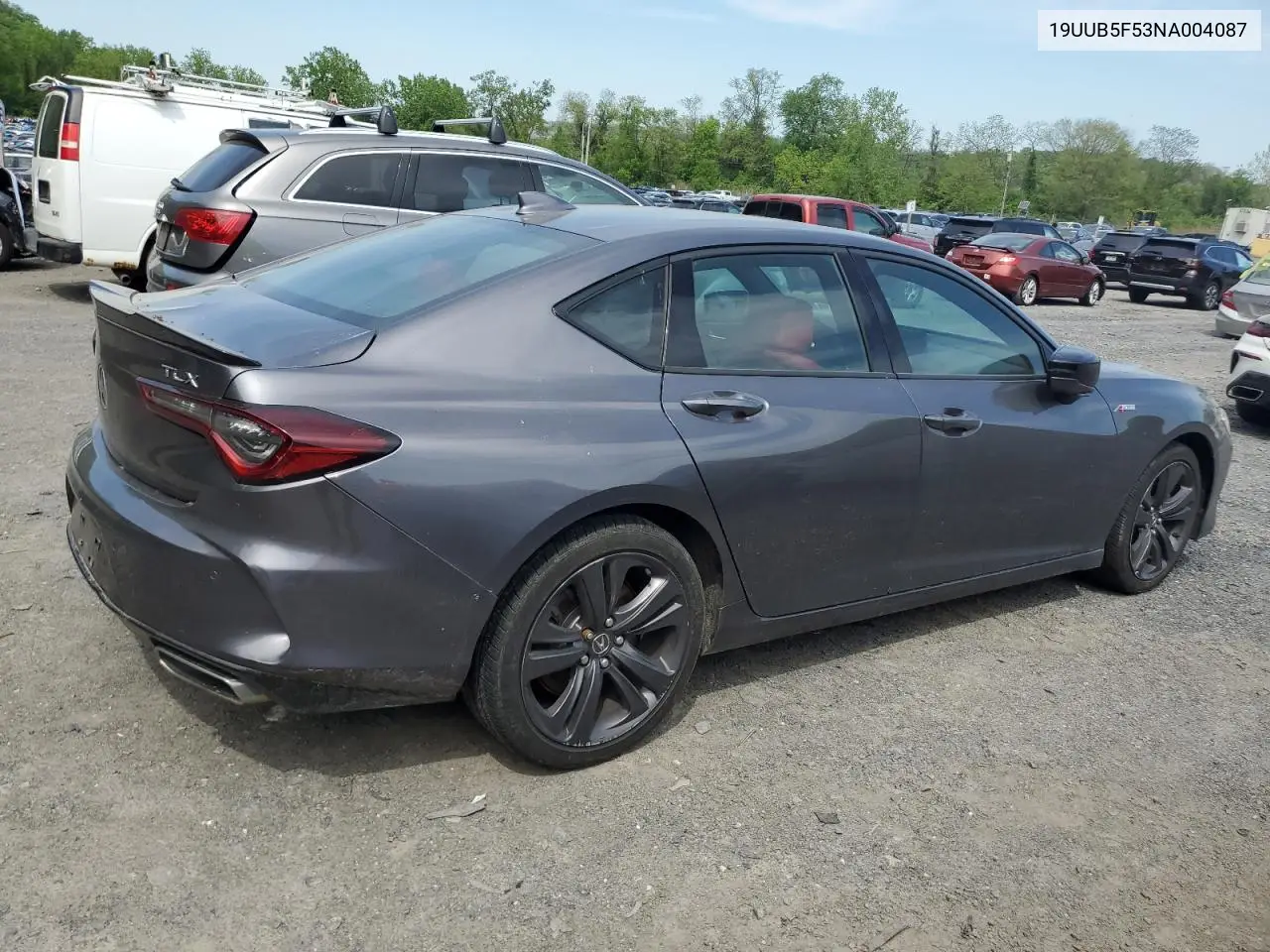 2022 Acura Tlx Tech A VIN: 19UUB5F53NA004087 Lot: 53633615