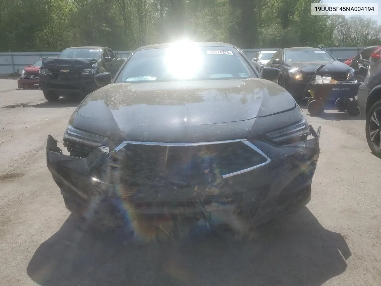 2022 Acura Tlx Technology VIN: 19UUB5F45NA004194 Lot: 55174275